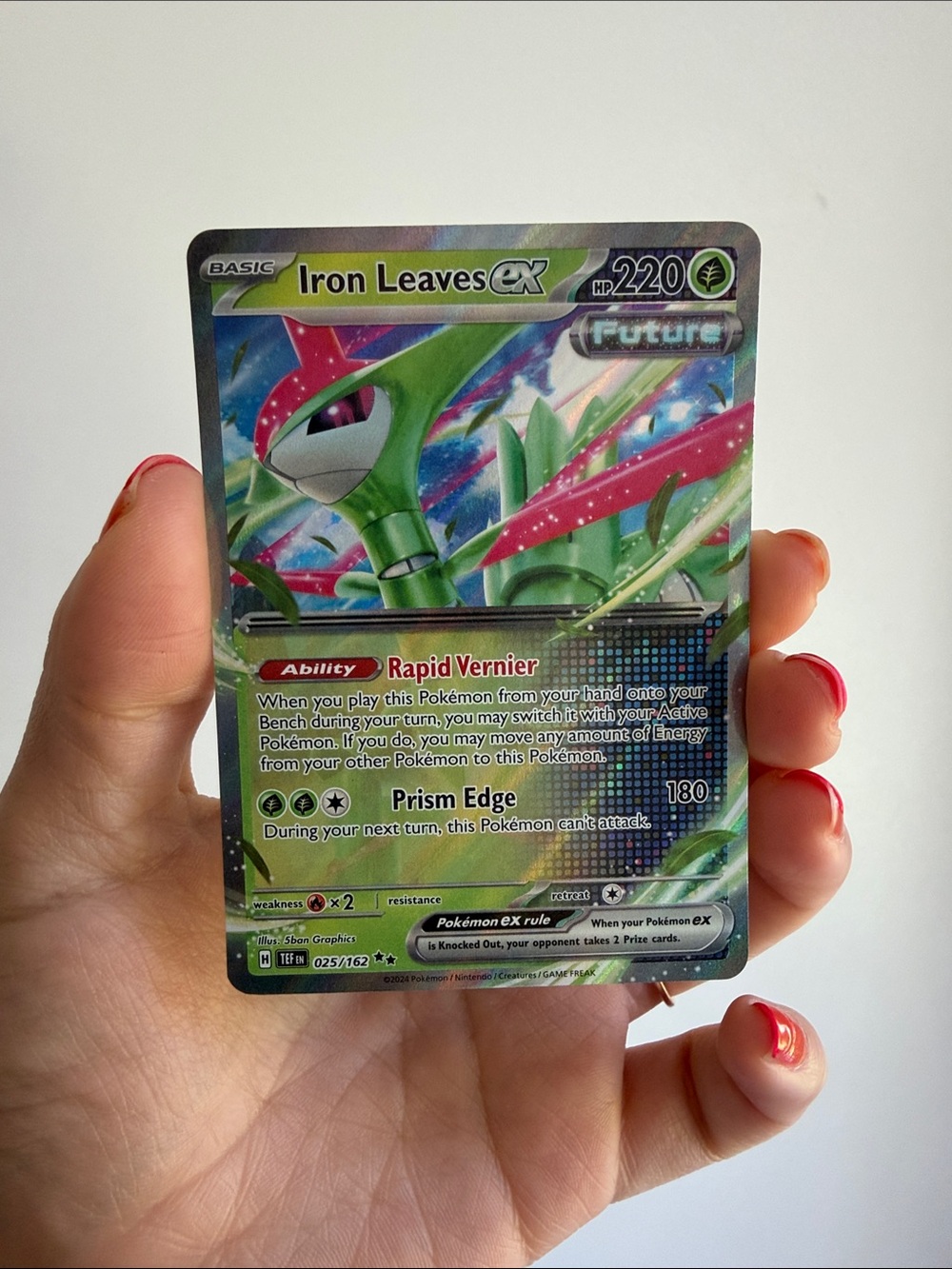 Iron Leaves EX 025/162 Pokémon Card Temporal Forces
